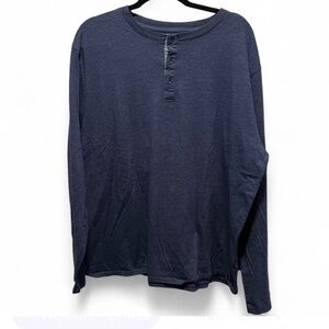 Pendleton Dark Blue Long Sleeve Henley Shirt